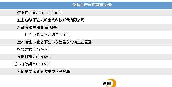 关于查生产许可证号查询软件的信息