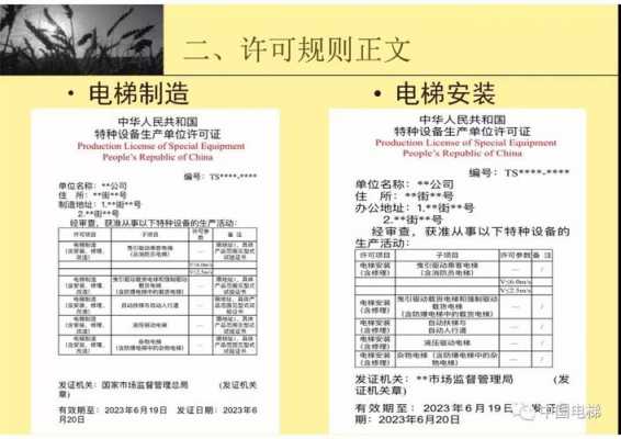 电梯生产许可程序（电梯生产许可证新证样本）-图2